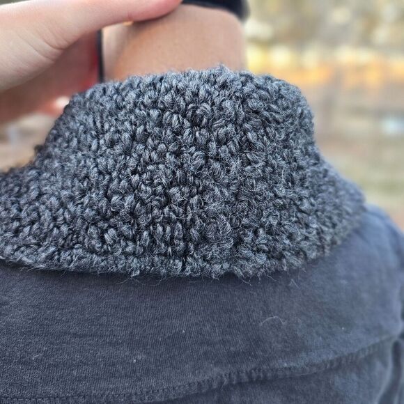 James Perse Los Angeles Sherpa Trimmed Shawl Collar Womens Jacket Size M - Picture 10 of 12